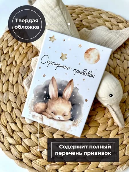 Сертификат профилактических прививок МИСТЕР СЛОН в твердой обложке, для ребенка, прививочный, детский