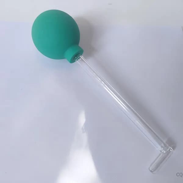 Ирригатор для полости рта стеклянный с прямым наконечником и грушей PVC ручной