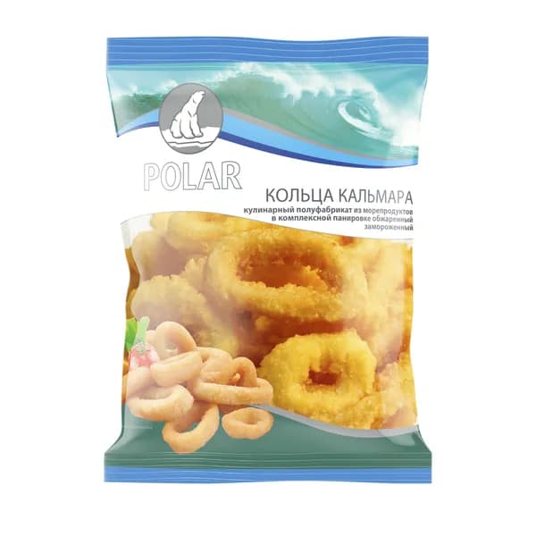 Кольца кальмара в панировке 500 г, Polar, замороженные