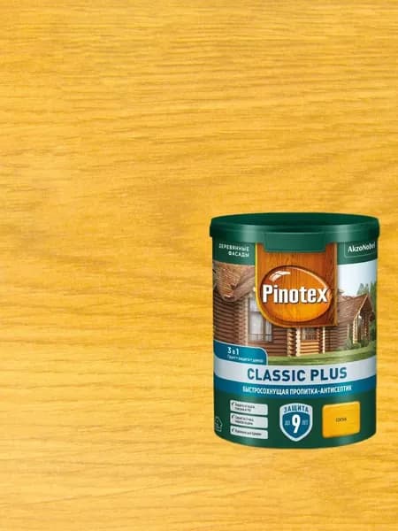 Пропитка-антисептик Pinotex Classic plus 3в1 Сосна 0,9 л.