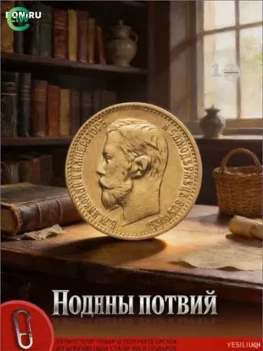 Золотая монета Николай II 1898, 5 рублей 900 пробы 4.3 г в состоянии VFXF для коллекции и исторической экспозиции
