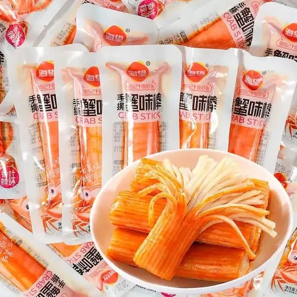 Крабовые палочки HAIWANG со вкусом краба острые и оригинальные 100г