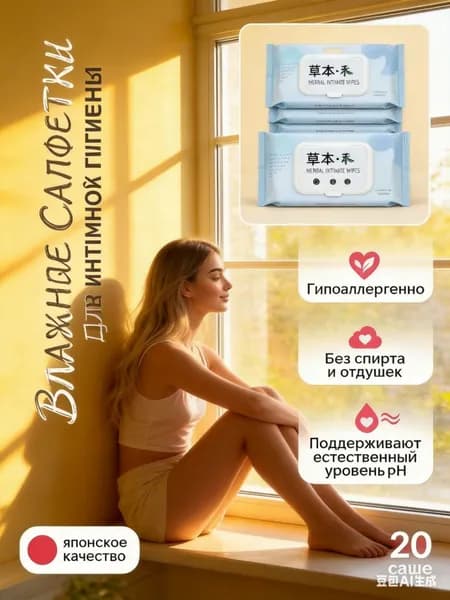 Влажные салфетки 20 шт