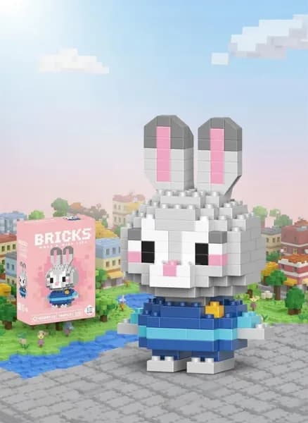 Джуди Рэббит Игрушечные блоки,Совместимо с микро-кирпичиками LEGO