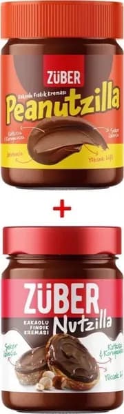 Zuber Peanutzilla Какао-арахисовая паста + Nutzilla Ореховая паста