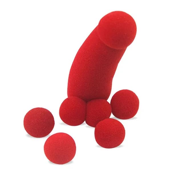 1 комплект маленьких губок Brother Magic Tricks, 4 шт., красные шарики из губки