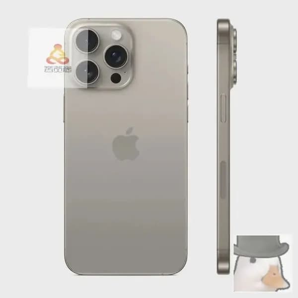 Муляж iPhone 15 Pro Natural Titanium / Макет-копия смартфона Айфон 15 Про натуральный титан / Образец для витрины iPhone 15 Pro нат