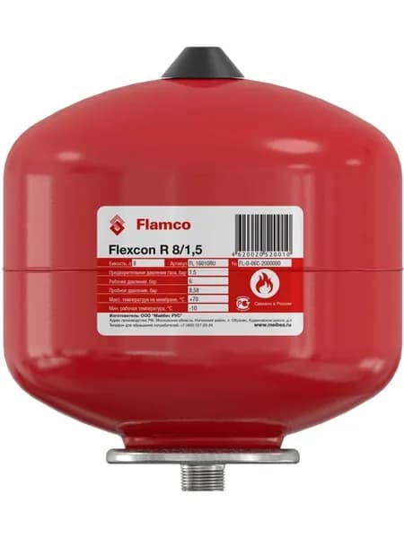 Расширительный бак Flamco Flexcon R 18 системы отопления, 3/4", 1,5-6 бар, FL 16020 RU