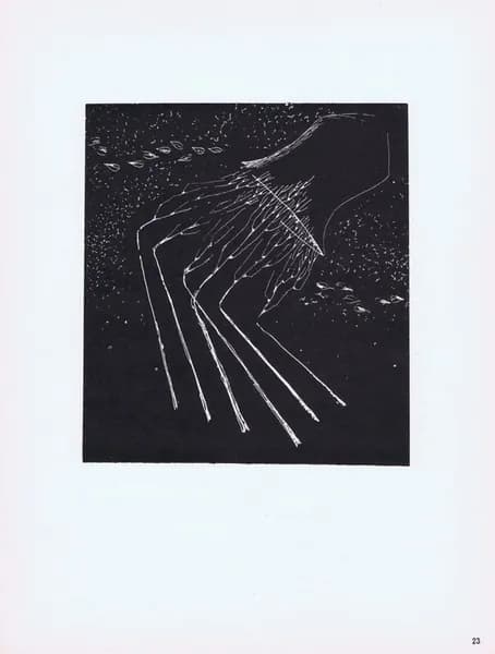Гарсии Лорке. Стасис Красаускас. Антикварная цинкография. СССР, 1966 год