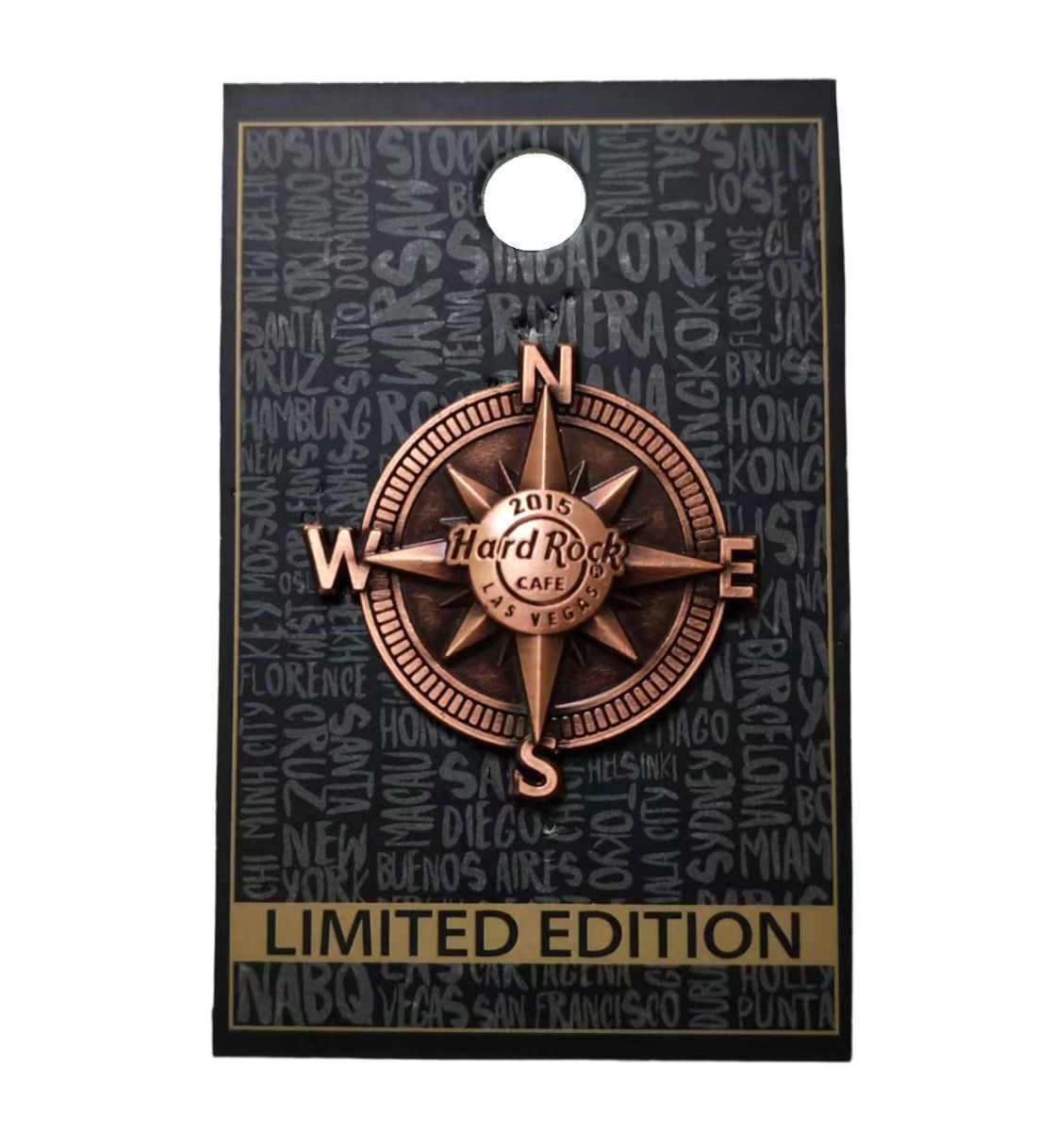 Значок Hard Rock Cafe Las Vegas 3D Bronze Compass
