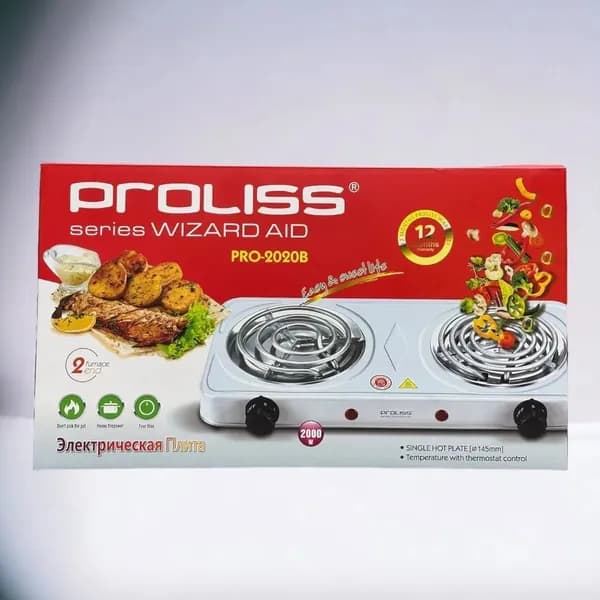 Плита электрическая PROLISS PRO-2020, 2000Вт.