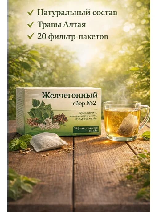 Сбор трав "Желчегонный сбор №2" фильтр-пакеты