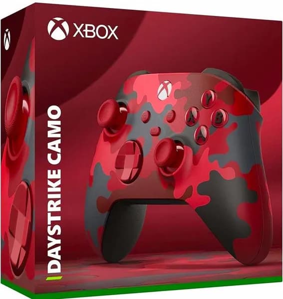 Xbox Геймпад беспроводной Xbox Wireless Controller Daystrike Camo (Xbox One/Series X/S/PC), Bluetooth, Проводной, красный, серый