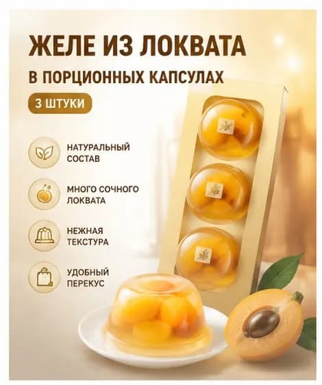 Желе в трёх стаканчиках, один вкус на выбор, набор 3 85 г, для перекуса и похода