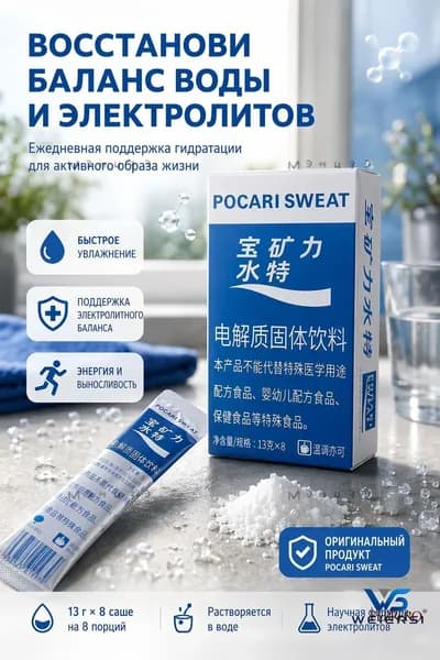 Порошок для приготовления электролитного напитка, 13 г 8 шт.