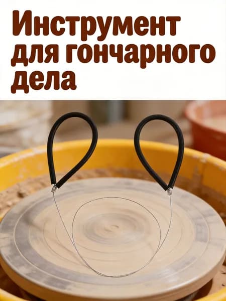 Проволочные ножи для глины из стали с резиновой ручкой для точной резки глины