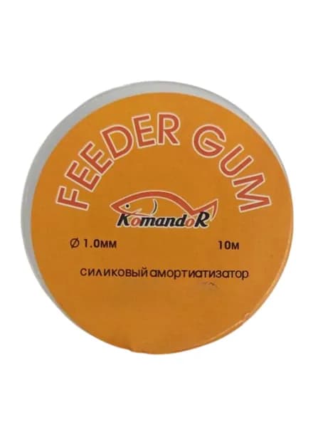 Фидергам для рыбалки прозрачный, фидерная резина для лески Feeder Gum 1.0 мм, 10 м