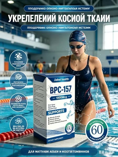 Пептид для заживления ран,желудка,суставов и связок BPC-157 Jiabei health 60 caps/ БПС-157 Jiabei Health 60 капс