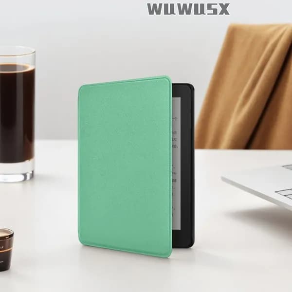 Чехол для Kindle Paperwhite 12-го поколения и Colorsoft Signature Edition 7 дюймов, мятно-зелёный, с функцией автоматического пробуждения