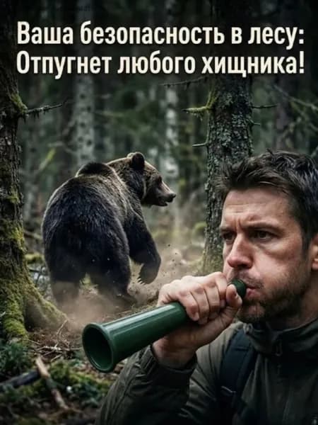 Горн охотничий сигнальный рожок для выживания в лесу, громкий отпугиватель медведей и животных