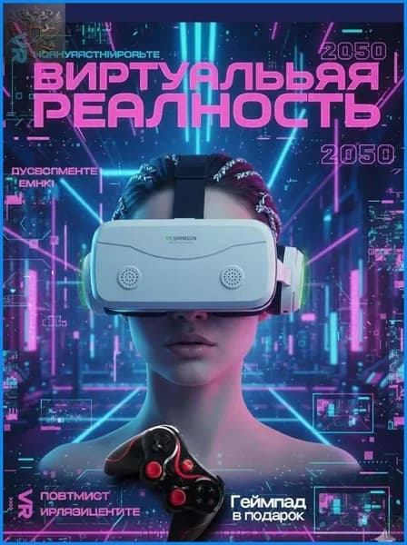 Очки виртуальной реальности с геймпадом ; VR очки для смартфона