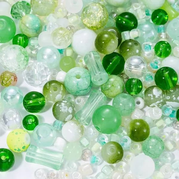 Набор смешанных бусин и фурнитуры для украшений 50 г ассорти DIY, ювелирные аксессуары для творчества