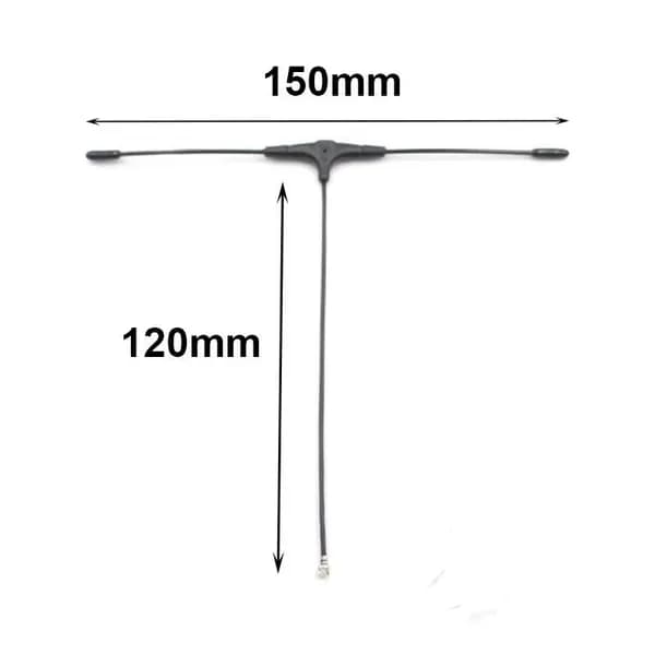 Антенна управления FPV ELRS/TBS Crossfire 868/915 МГц, Т диполь, 120мм u.FL/IPEX1/MHF1