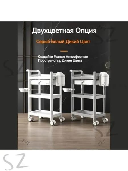 Медицинский манипуляционный столик с колесами 360
