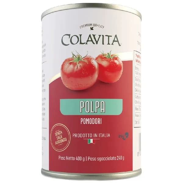 Томаты COLAVITA POLPA измельченные консервированные в томатном соке /жесть/ 400г