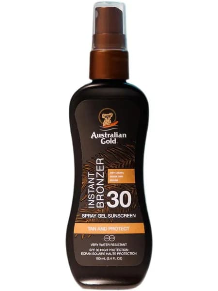 Australian Gold Лосьон для загара SPF 30 Spray Gel With Bronzer, 100мл