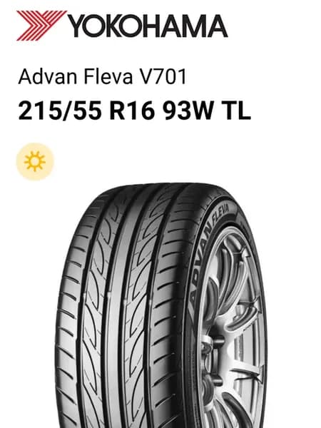 Шины летние 215 55 R16 93W TL Advan Fleva V701