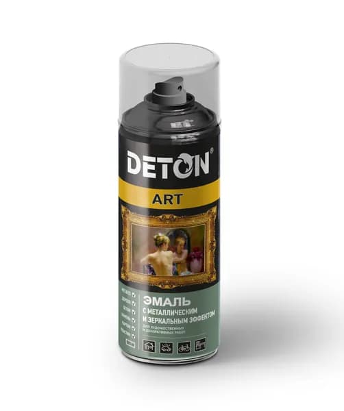 Эмаль аэрозоль с зеркальным и металлическим эффектом Супер хром "Deton ART" 520 мл