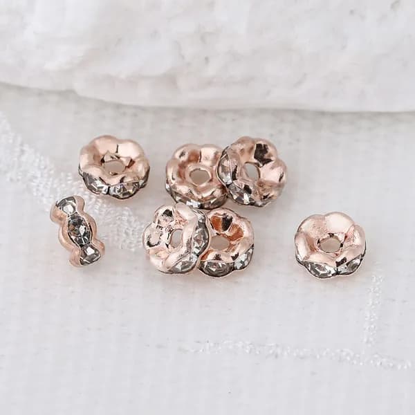 4mm/Разделитель со стразами 50 шт. рондель спейсер с хрусталем / аксессуары для браслетов своими руками