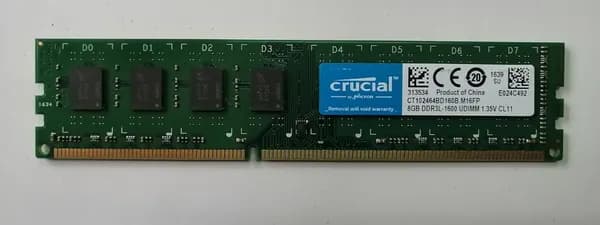 Crucial Оперативная память Модуль оперативной памяти DDR3L Crucial CT102464BD160B 8Гб 1600MHz DDR3L, 1600 МГц, 1 x 8 ГБ (CT102464BD160B)
