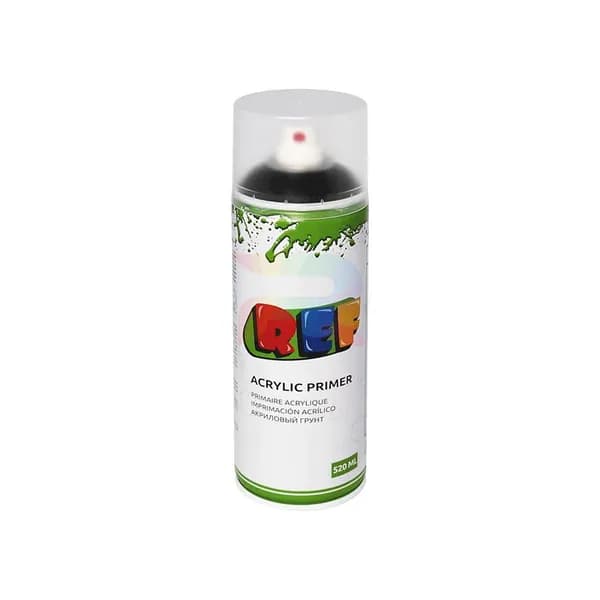 Акриловый автомобильный быстросохнущий грунт REF P212 Acrylic Primer черный аэрозоль 520 мл.