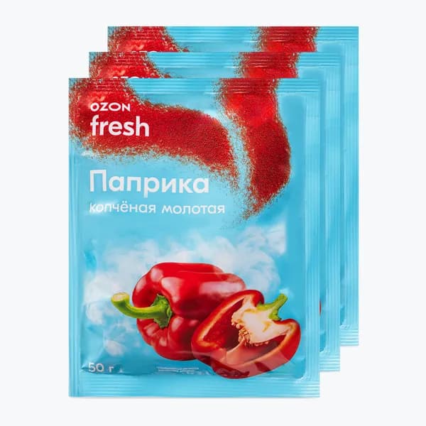Паприка молотая копченая 50 г х 3 шт, Ozon fresh