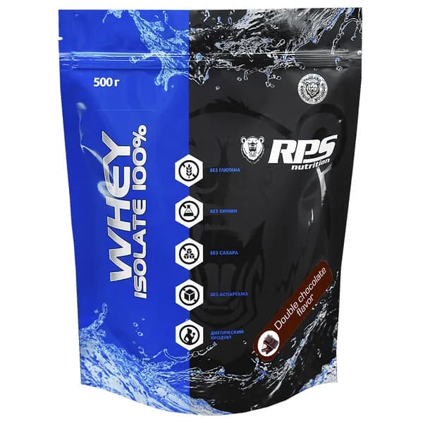 RPS Nutrition Whey Isolate 100% - 500 грамм, двойной шоколад (16 порций)