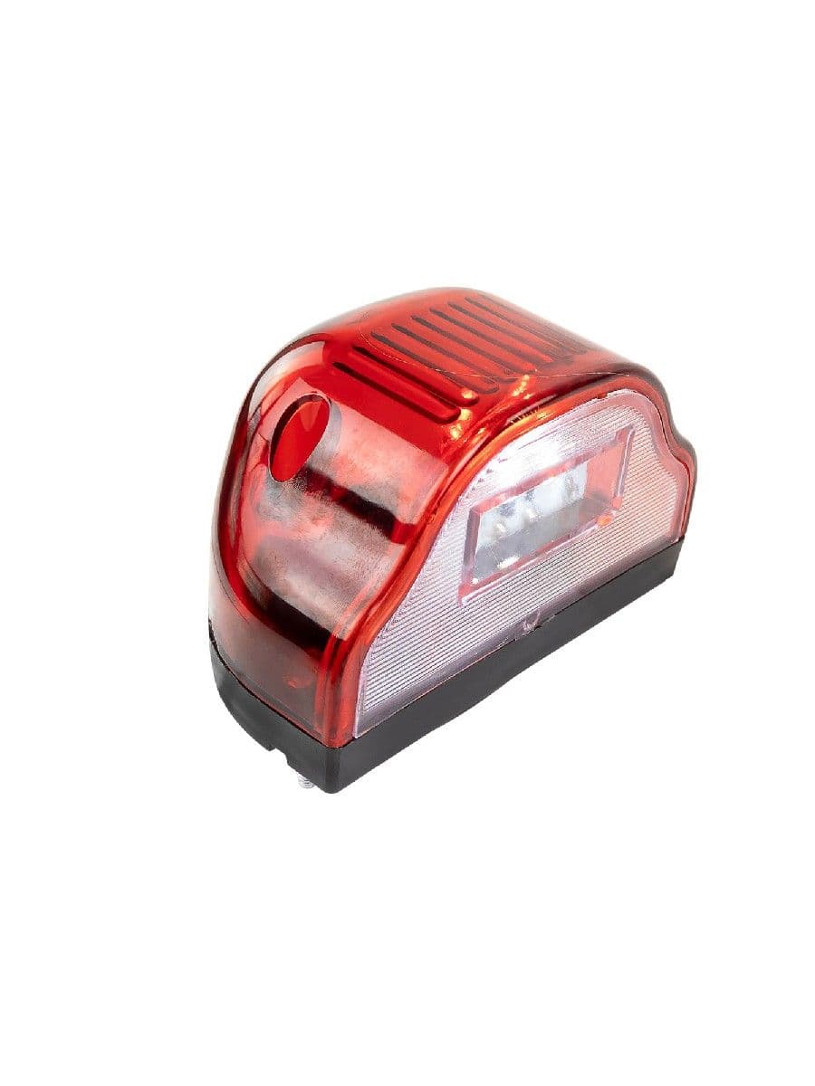 Диодный красный фонарь освещения номерного знака АвтоСфера ПН-01022 LED (Волна) для грузового транспорта