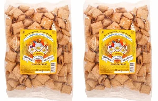 ИЗ МУРОМА Подушечки шоколадные, на фруктозе, 200 гр, 2 уп/