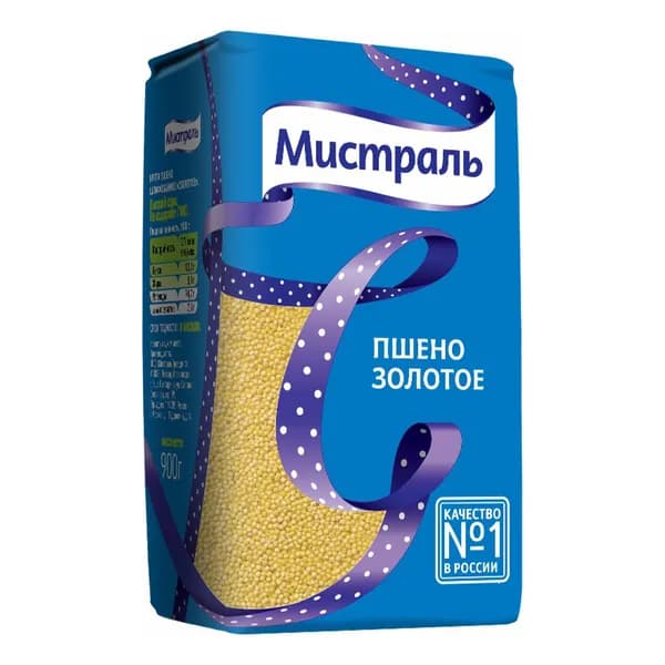 Пшено Мистраль шлифованное 900 г