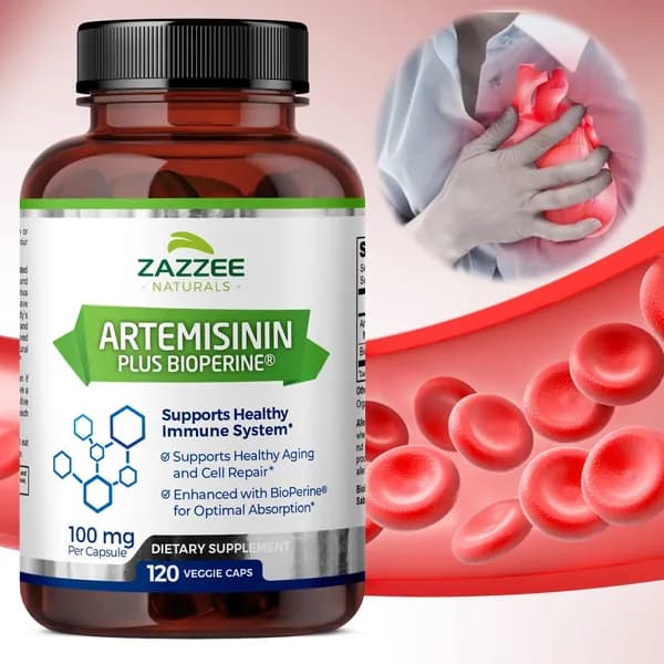 Zazzee Naturals - Добавка с артемизинином - 100 мг - Поддерживает здоровую иммунную систему, способствует здоровому восстановлению клеток и омоложению