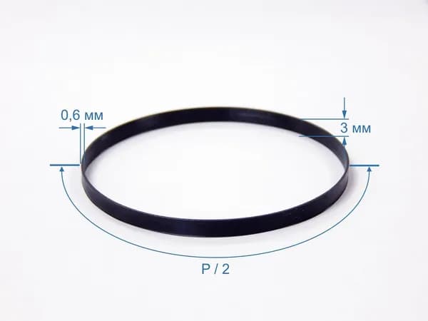Пассик P/2 85mm x 3mm x 0.6 mm Большой ассортимент размеров в магазине. Для магнитофона, виниловых проигрывателей.