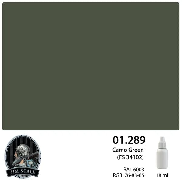 01.289JIM Акриловая краска Camo Green FS 34102 Jim Scale