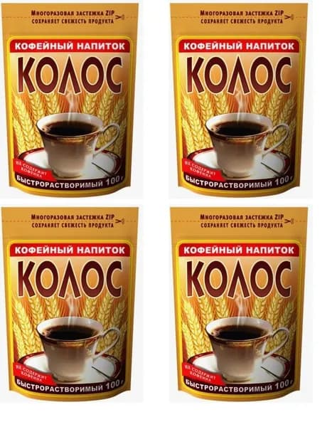 Кофейный напиток Колос пак 100 г 4 шт