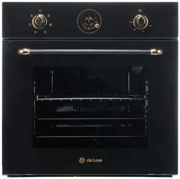 de luxe  духовой шкаф Электрический De luxe 6006.05эшв-151 59 см, 64 л, гриль и конвекция, черный