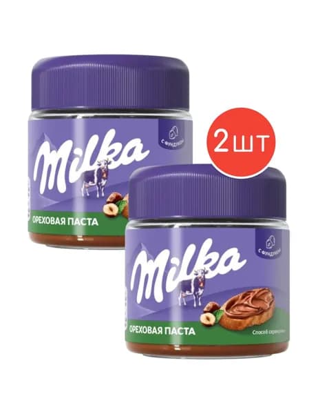 Ореховая паста Milka с какао 180г 2шт
