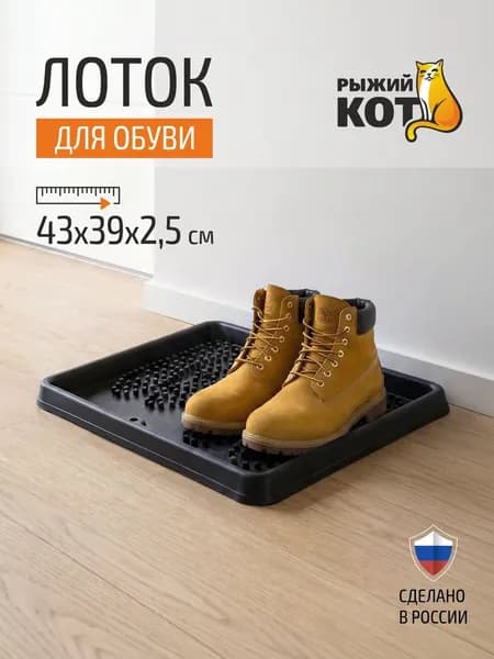 Лоток для обуви, Рыжий кот, 43x39x2.5 см