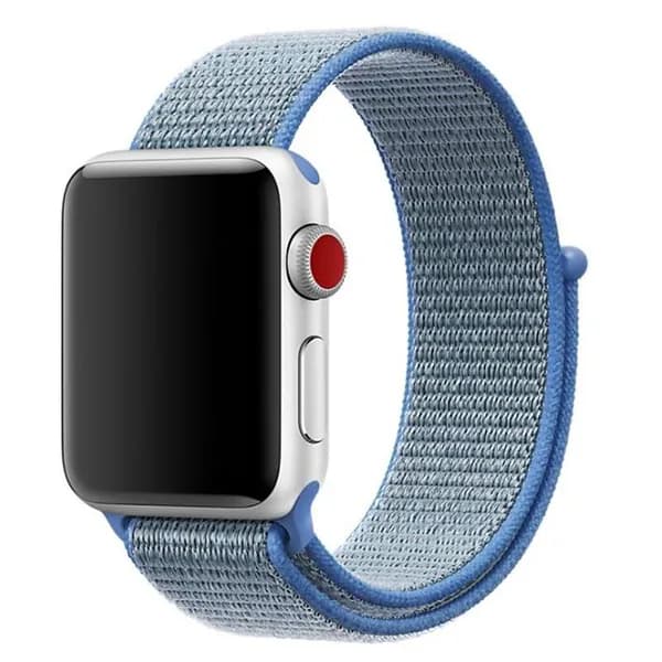 Нейлоновый ремешок для Apple Watch series 1-9 SE, SE 2 38-40-41 mm / Эластичный тканевый браслет на липучке