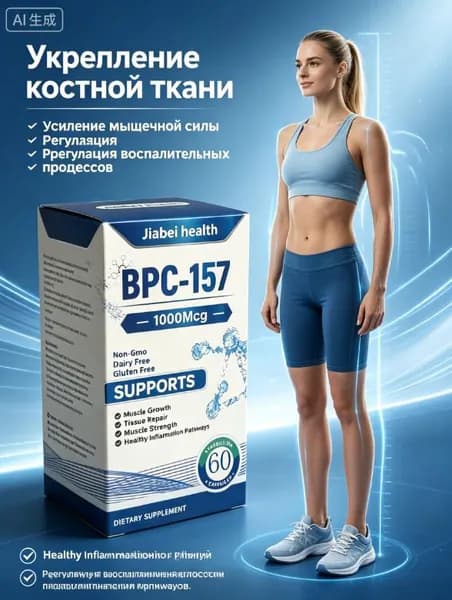Пептид для заживления ран,желудка,суставов и связок BPC-157 Jiabei health 60 caps/ БПС-157 Jiabei Health 60 капс