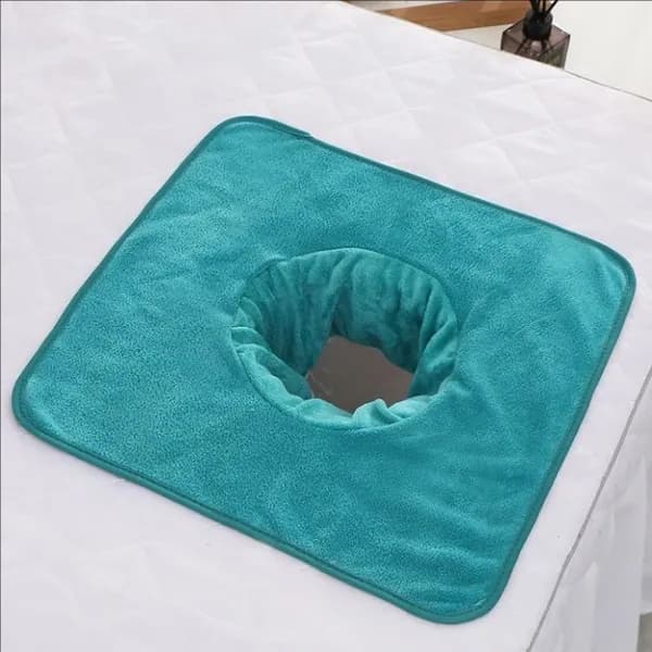1 кусок 35*35 см полотенце с отверстием для косметического ложа